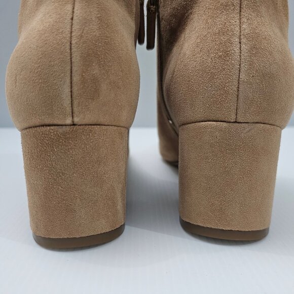 NEW Cole Haan Elyse Ankle Bootie Size 10 Blush Tan Suede Block Heel Pointed Toe - Picture 8 of 14
